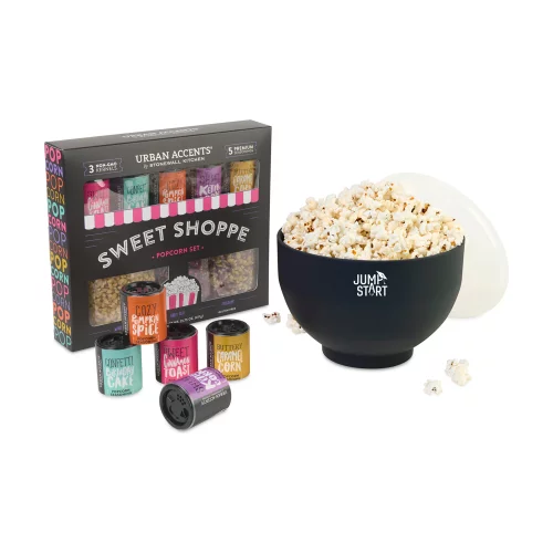 Boîte cadeau de fête de maïs soufflé de célébration sucrée - Noir
