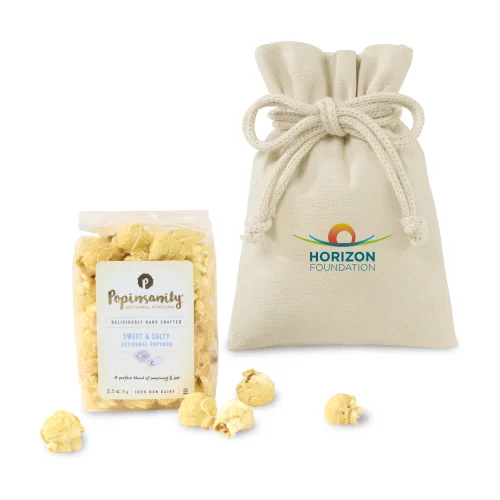 Sac cadeau de collation au popcorn sucré et salé Poppinsanity - Naturel