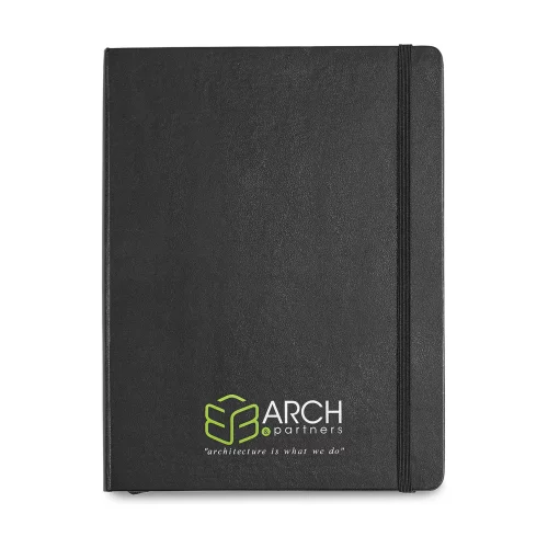 Carnet de notes Moleskine® à couverture rigide, grand format, ligné - noir
