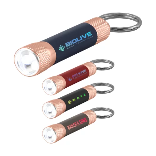 Chroma Softy Rose Gold Classic - Lampe de poche LED avec porte-clés - ColorJet