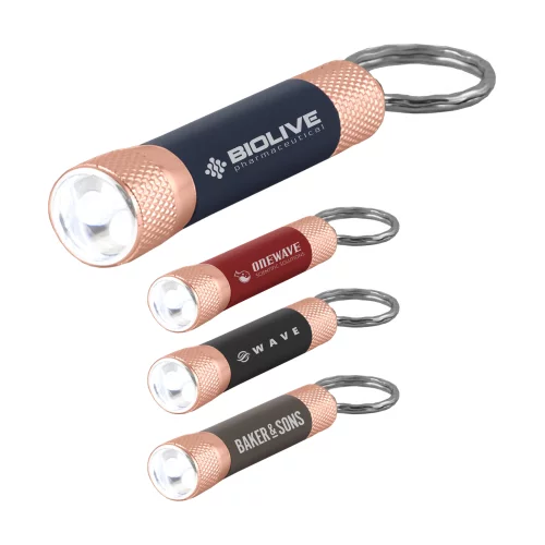 Chroma Softy Rose Gold Classic - Lampe de poche LED avec porte-clés