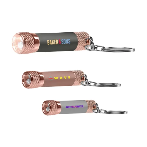 Chroma Softy Rose Gold Metallic - Lampe de poche LED avec porte-clés - ColorJet