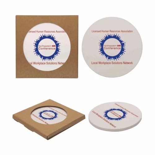 Sous-verre en pierre ronde unique