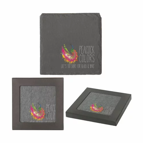 Sous-verre carré en ardoise