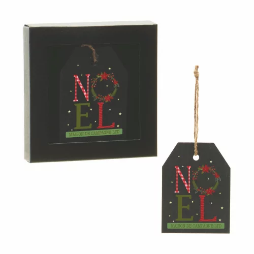 Étiquette cadeau en ardoise pour décoration.
