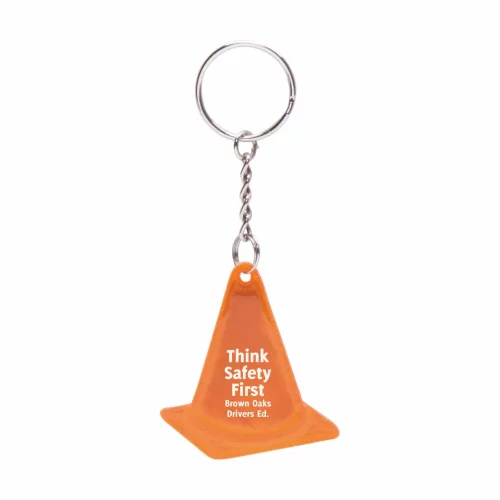 Porte-clés cône de sécurité réfléchissant
