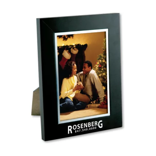 4 x 6 Black Wood Frame w/Silver Bevel