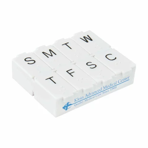 7 Day Pillbox w/Metal Pill Splitter