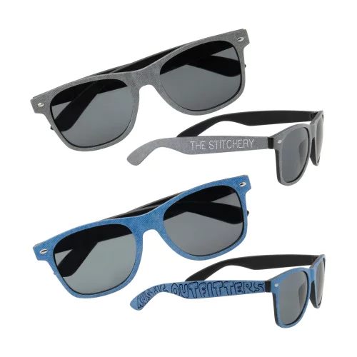 Lunettes de soleil imprimées en denim