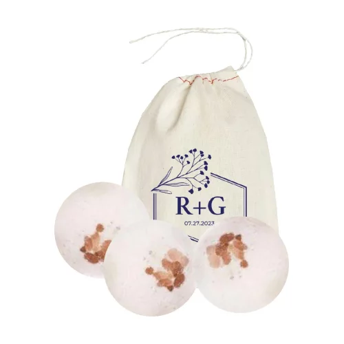 3 mini bombes de bain dans un sac