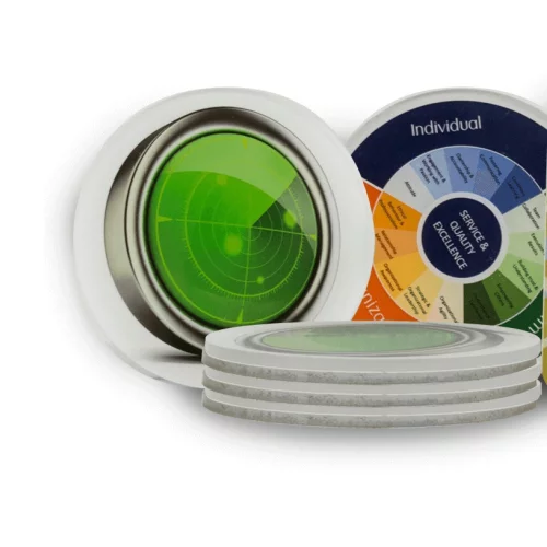 Sous-verre rond en acrylique simple