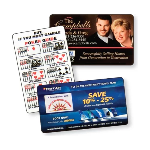 0.012 1 Sided Paper Card Stock Wallet/Reward Card