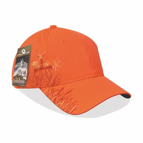 Pre-Decorated Elk Hunting Neon Orange Cap