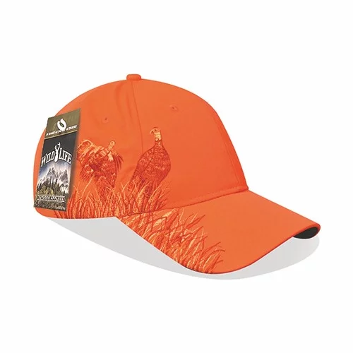 Pre-Decorated Turkey Hunting Neon Orange Cap