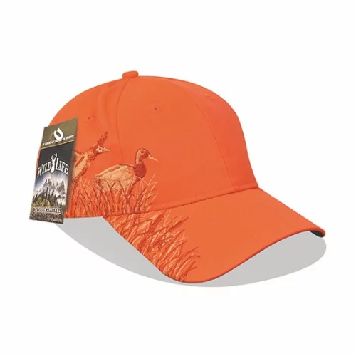 Pre-Decorated Mallard Hunting Neon Orange Cap