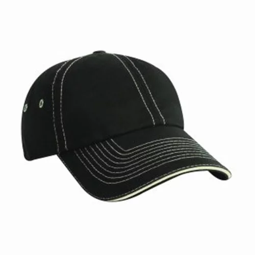 Unconstructed Contrast Stitching Sandwich Cap