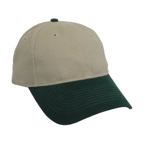 Constructed Distressed Washed Brushed Canvas Cap (2-Tone)