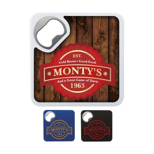 Sous-verre décapsuleur