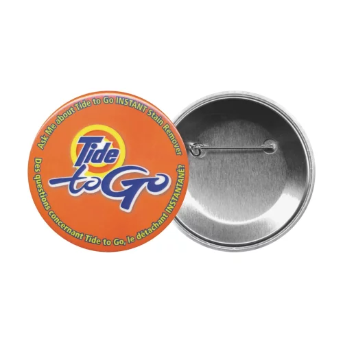 Button - Round 2-1/2'' Pin Back - Printed digitally 4 color process