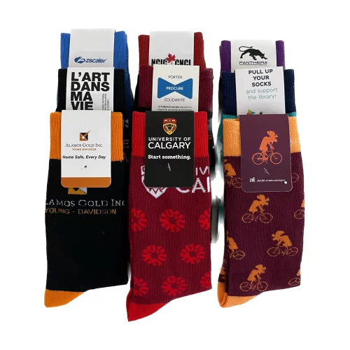 Custom Header Card for Socks on 2 sides : 2'' x 5-7/8''