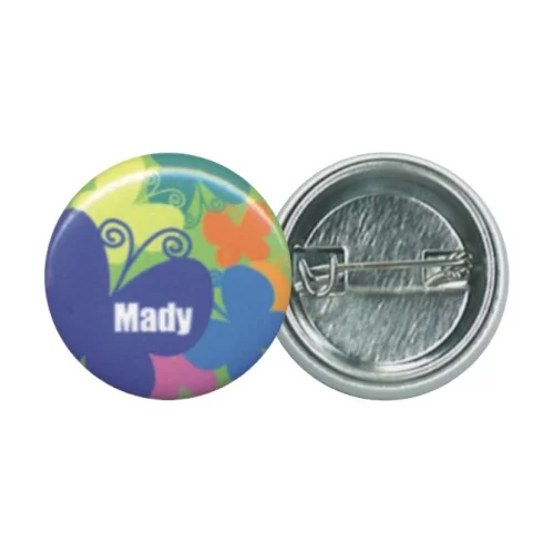 Button - Round 1'' Pin Back - Printed digitally 4 color process