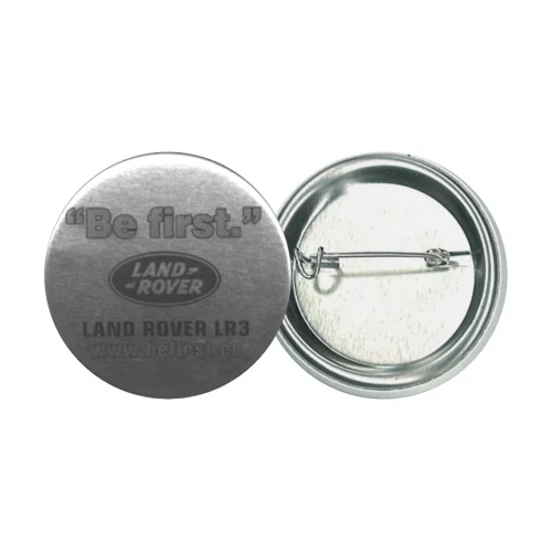 Button - Round 1-3/4'' Pin Back - Printed black on white or colored stock paper