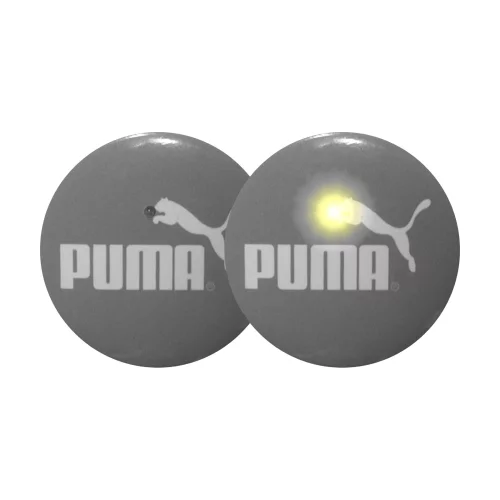 Button - Round 2-1/2'' with 1 Flashing Light - Printed black on white or colored stock paper