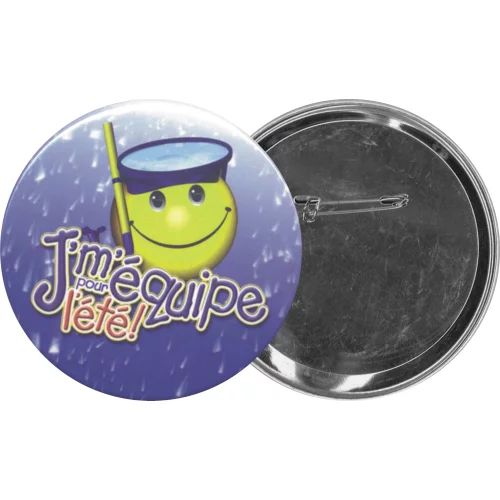 Button - Round 4'' Pin Back - Printed digitally 4 color process