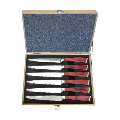 SS/Rosewood Steak Knife Set (3-5 Days)