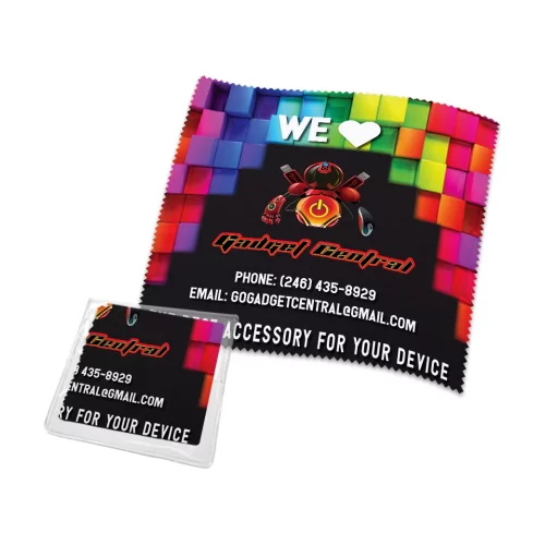 Chiffon de nettoyage en microfibre avec sublimation de teinture (4" x 4")