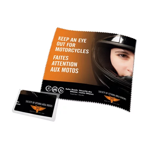 Chiffon de nettoyage en microfibre avec sublimation des couleurs (12" x 12")