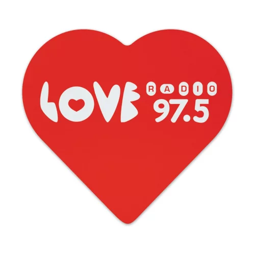 Chiffon de nettoyage en microfibre en forme de cœur avec impression sur le tampon