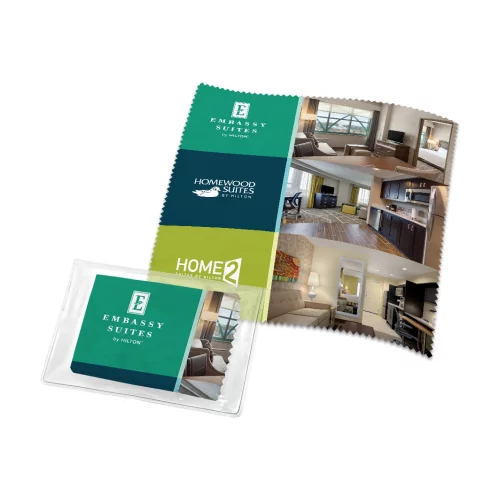 Chiffon de nettoyage en microfibre avec sublimation des teintures (6" x 6")