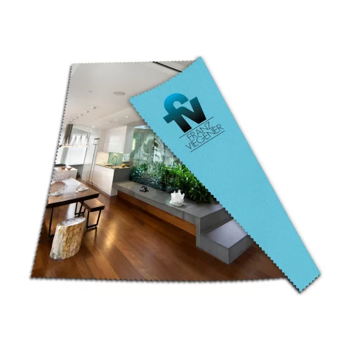 Chiffon de nettoyage en microfibre à 2 faces avec sublimation des teintures (7" x 7")