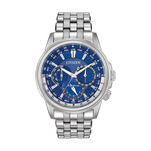 Montre Citizen Calendrier - Argent & Bleu