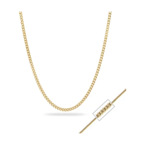 18" 14K Yellow Gold Curb Chain Necklaces - 2.07gm