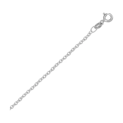 18" 18K White Gold Open Cable Necklaces - 1.4 gm