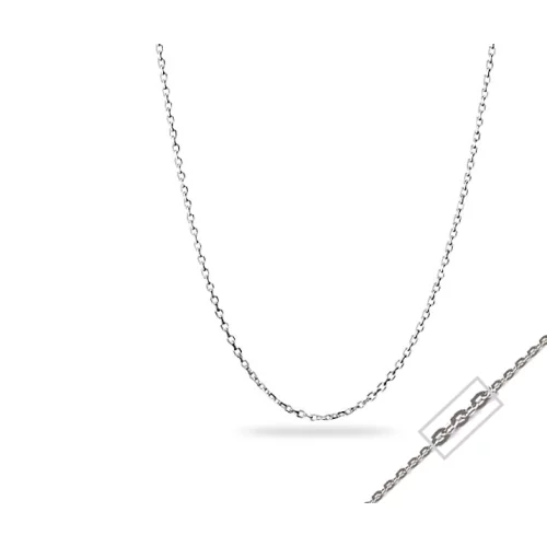 18" 14K White Gold Cable Chain Necklaces - 2.25gm