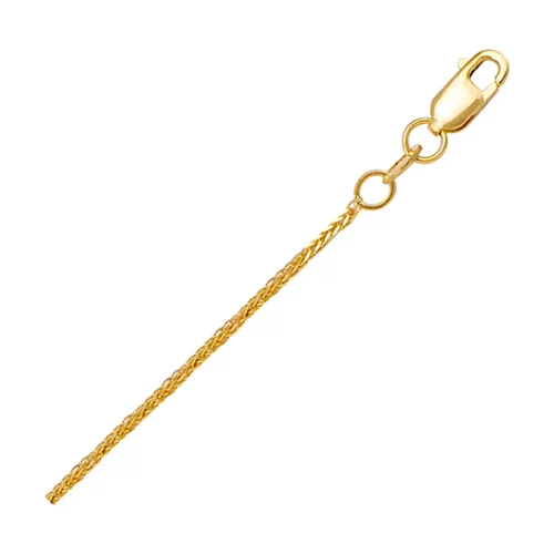 18" 18K Gold Square Wheat Necklaces - 2.2 gm