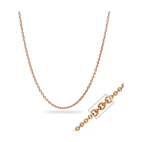 18" 14K Rose Gold Open Cable Chain Necklaces - 2.4gm