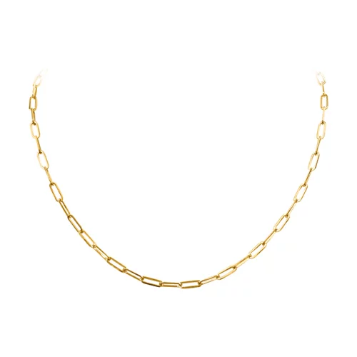 14K Gold Paperclip 3mm Gauge 18" Necklace - 6.1 gm