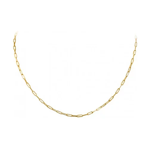 10K Gold Paperclip 3mm Gauge 18" Necklace - 5.3 gm