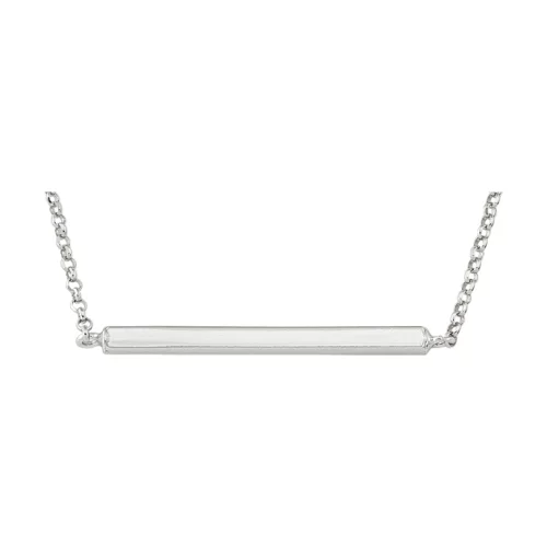 Sterling silver fashion Necklaces with Pendants - silver bar