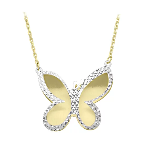 10K gold fashion Necklaces with Pendants - Butterfly