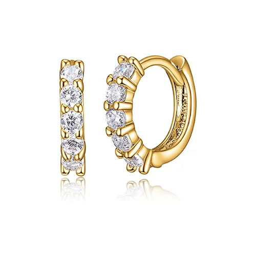 Diamondlite Cubic Zirconia 10mm Huggie Earring - Gold