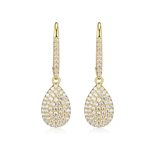 Diamondlite Cubic Zirconia Simply Elegant Teardrop Earrings - Gold