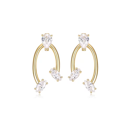 Diamondlite Cubic Zirconia Harmony 2-in-1 Earring Jacket - Gold
