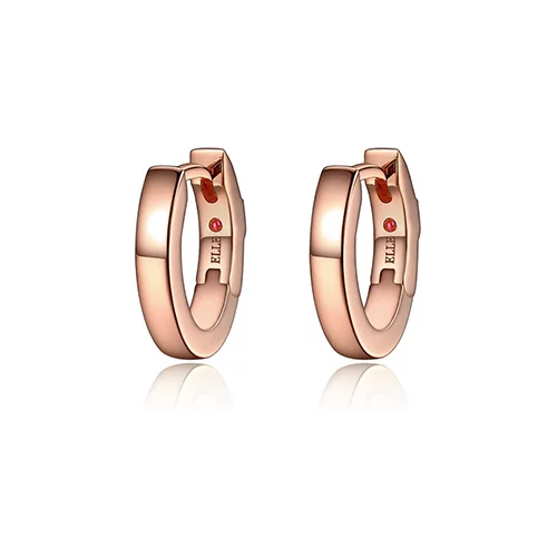 ELLE "Hoops" Sterling Silver Mini Hoop Earrings - Rose Gold