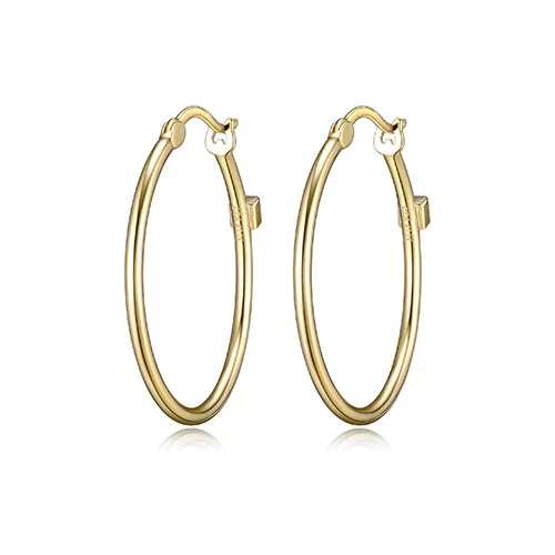 ELLE "Lyra" Sterling Silver 30mm Hoop Earrings - Gold