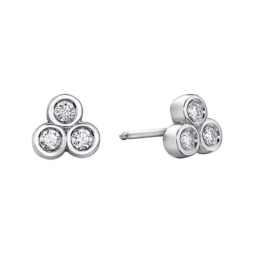 Diamond Stud Earrings in 10K (0.1 CT. T.W.) - Silver